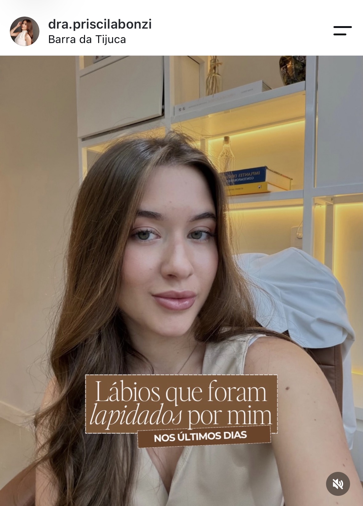 Conteúdo real de Priscila Bonzi com relato visual sobre lábios